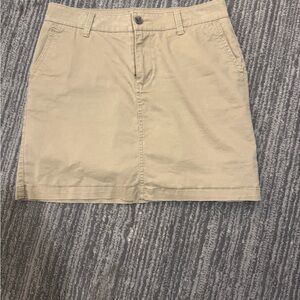 Sonoma Everyday Skirt in Khaki with Coral Trim